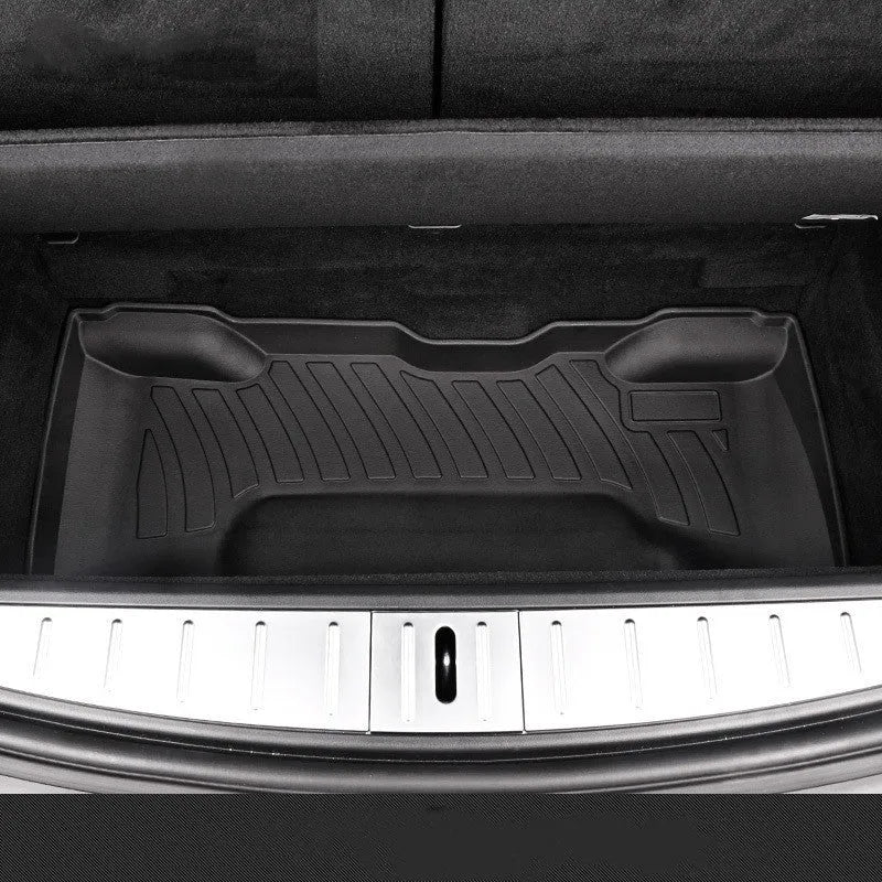Rubber floor mat with TPE footrest for Tesla car interior