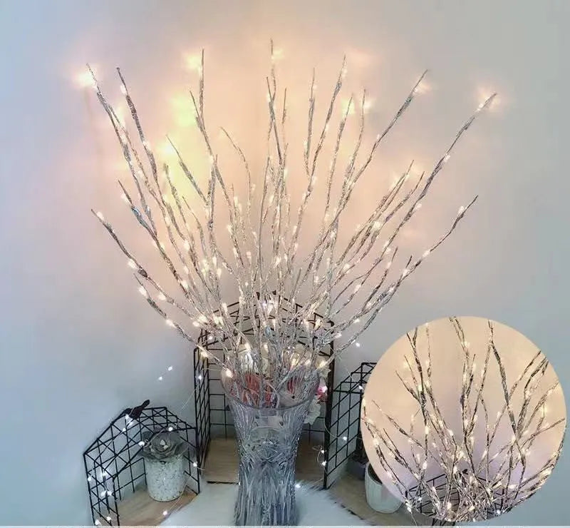 LED decorative tree light with branch design and multiple colour options in vase base