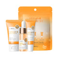 Laikou Vitamin C skin care set 3-piece set with facial cleanser eye cream and essence for brightening