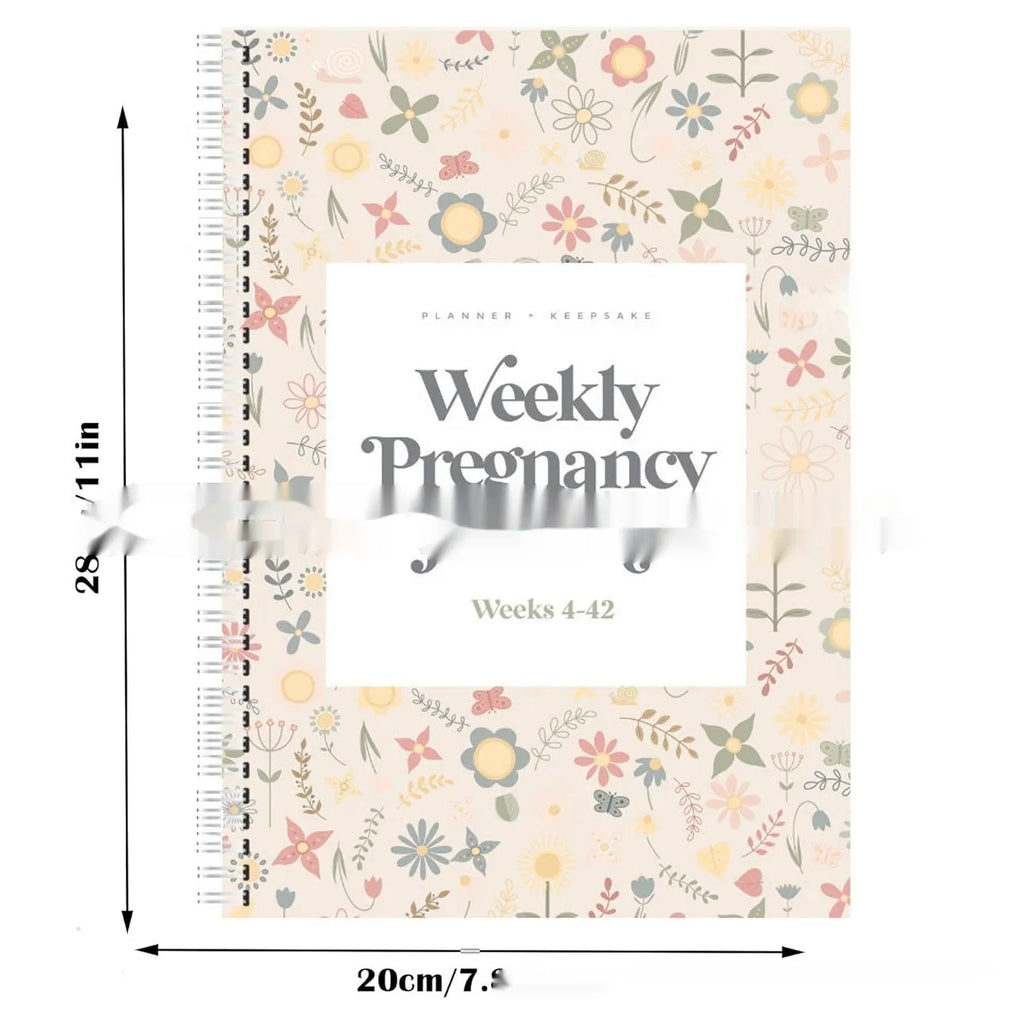 A5 pregnancy diary notebook with weekly format for pregnancy tracking