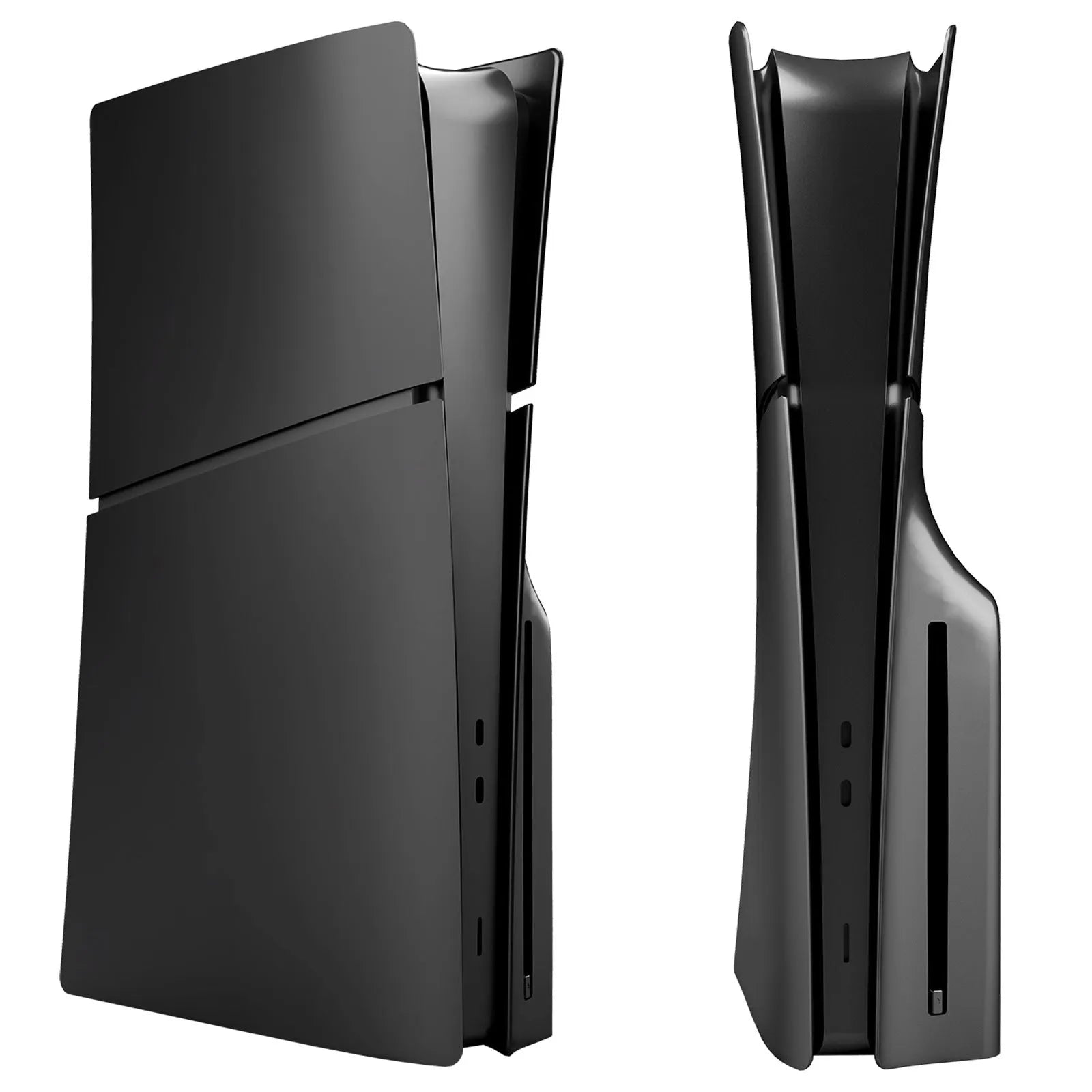 PS5 Slim replacement protective shell in ABS plastic showing colour options including blue, silver, black, red and white.