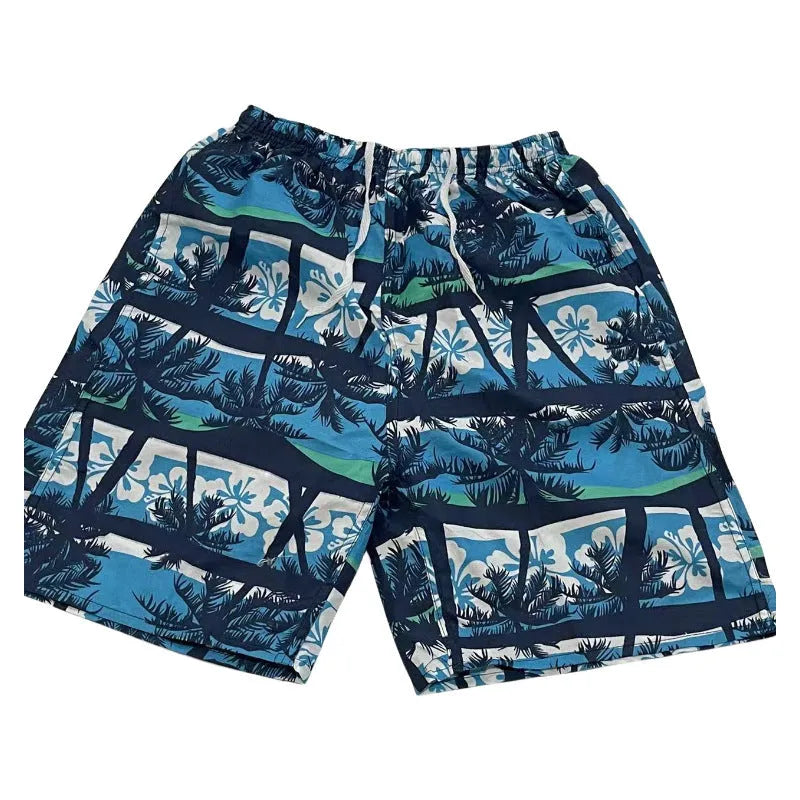 Men's floral print swimming trunks in multiple colour variations for pool and beach wear