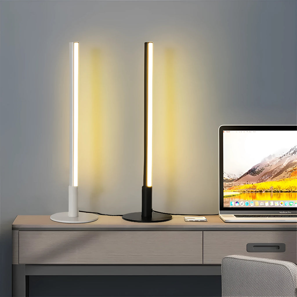Black retro LED decorative atmosphere lamp with aluminium alloy body, 48.5cm tall with 14cm diameter