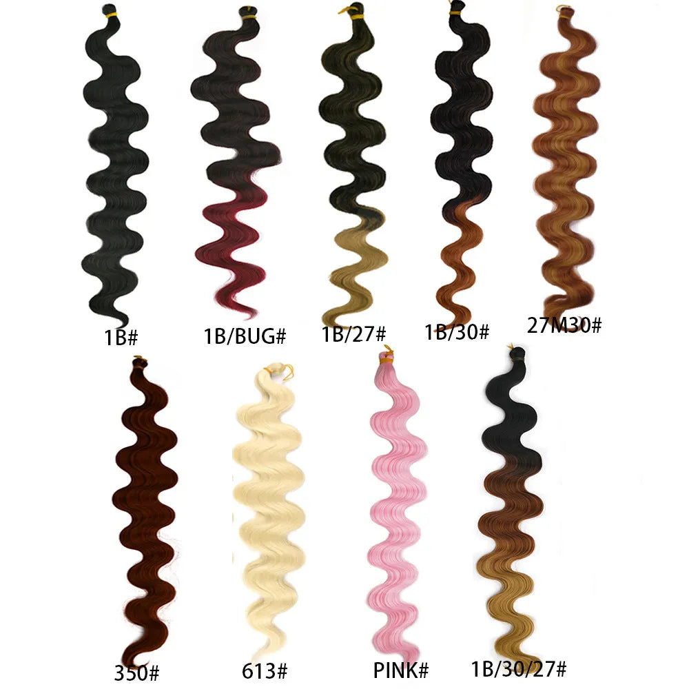 Wine red synthetic crochet braid wig with big loose waves, shown at 24 inches in length.