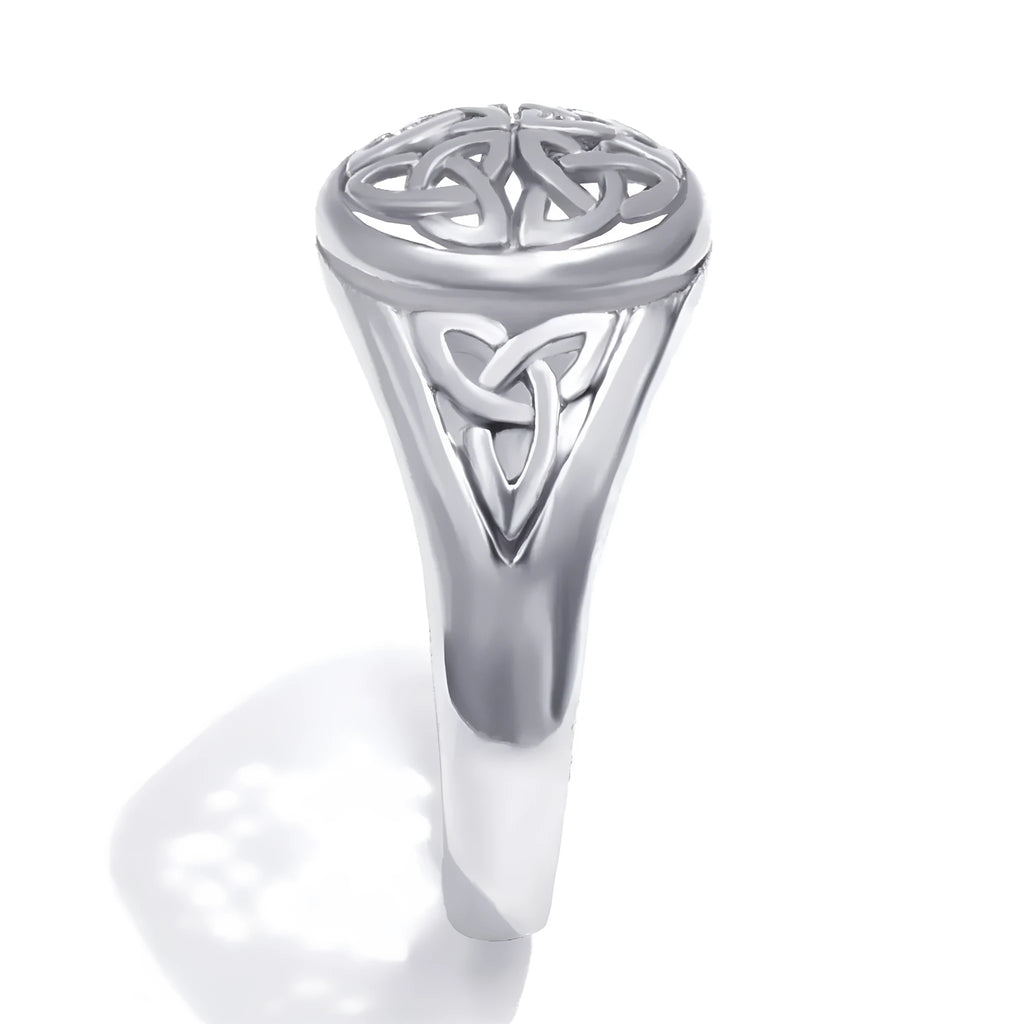 Silver alloy geometric unisex ring electroplated finish sizes 5 to 14 non-inlaid