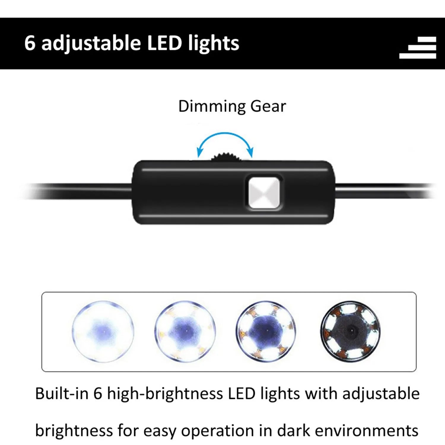 Three-in-one Type-C USB Android mobile phone endoscope with flexible waterproof cable and inspection attachments
