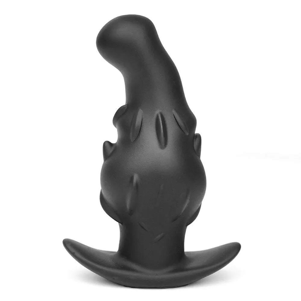 Unisex wearable adult masturbator in liquid silicone showing black, gold and purple colour options