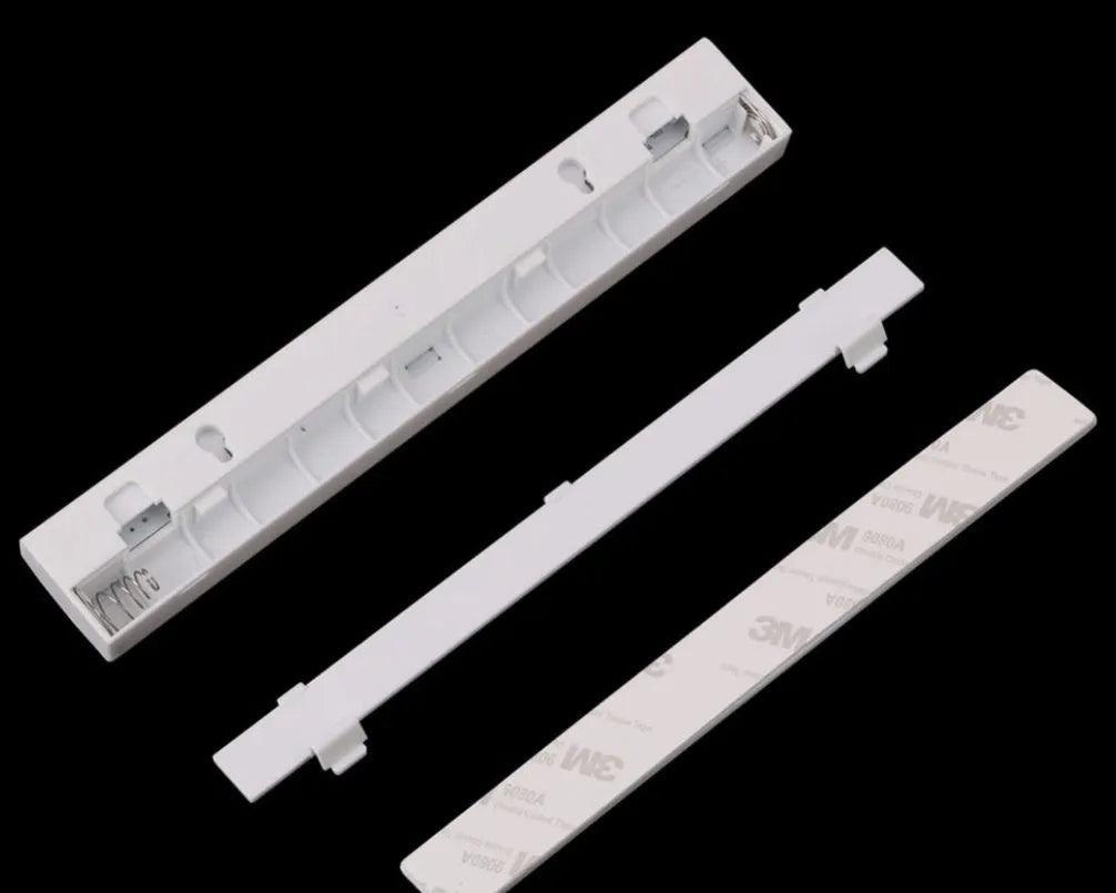 Aluminium USB rechargeable LED light with magnetic back for wardrobes in white or warm white.