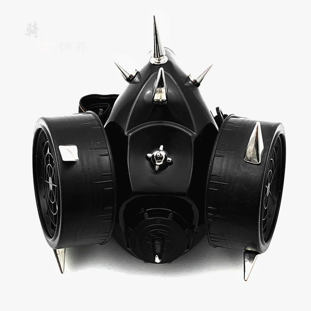 Steampunk cosplay mask black with gear detail one-size accessory for costume events