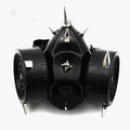 Steampunk cosplay mask black with gear detail one-size accessory for costume events