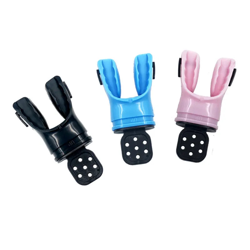 Plastic free diving mouthpiece made from edible silicone measuring 110mm long in various colour options