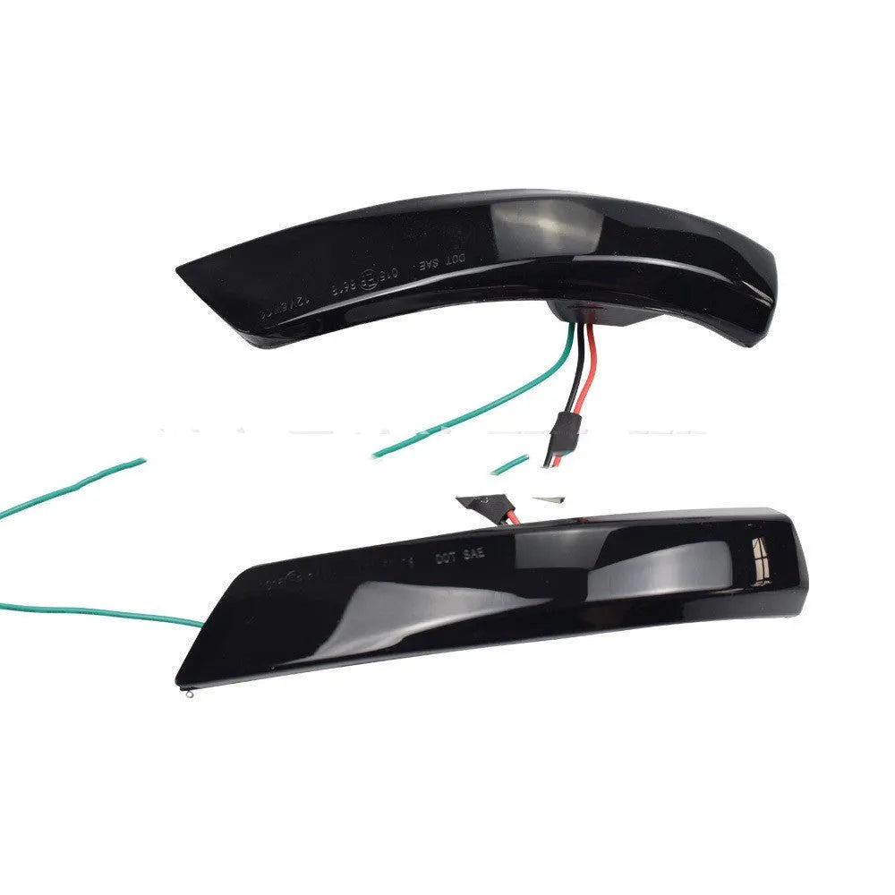 Ford Focus Mondeo rearview mirror waterfall light in yellow or yellow and blue options
