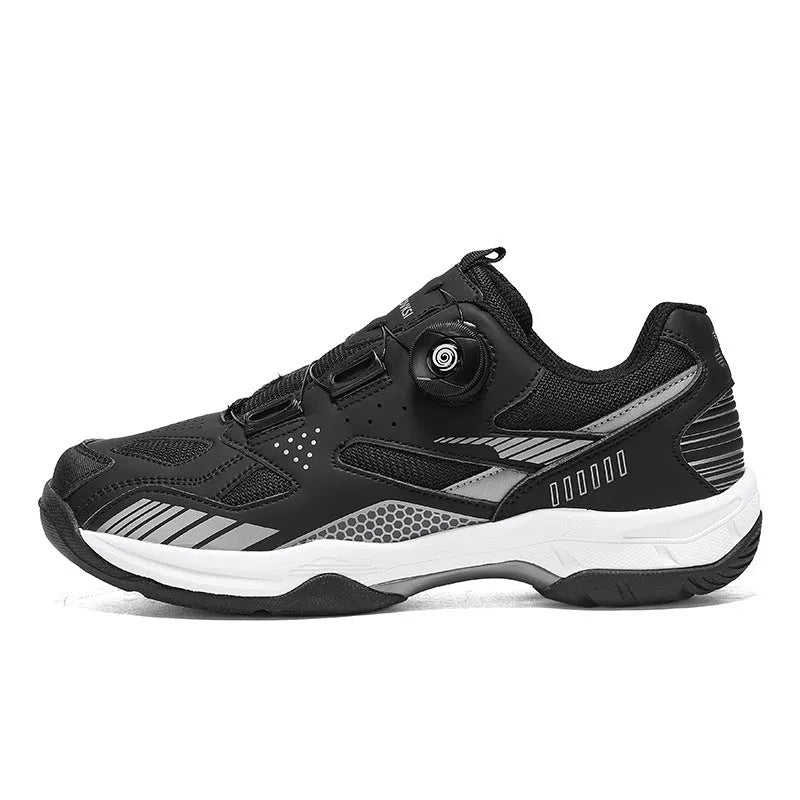 Unisex round-toe casual sneaker in microfiber and fabric, available in yellow, black silver, white blue, and white grey.