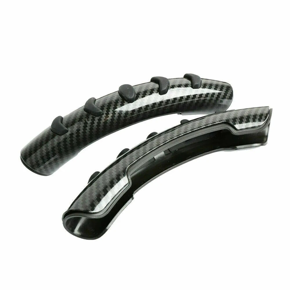Carbon fibre black steering wheel anti-slip sleeve on 38cm diameter wheel