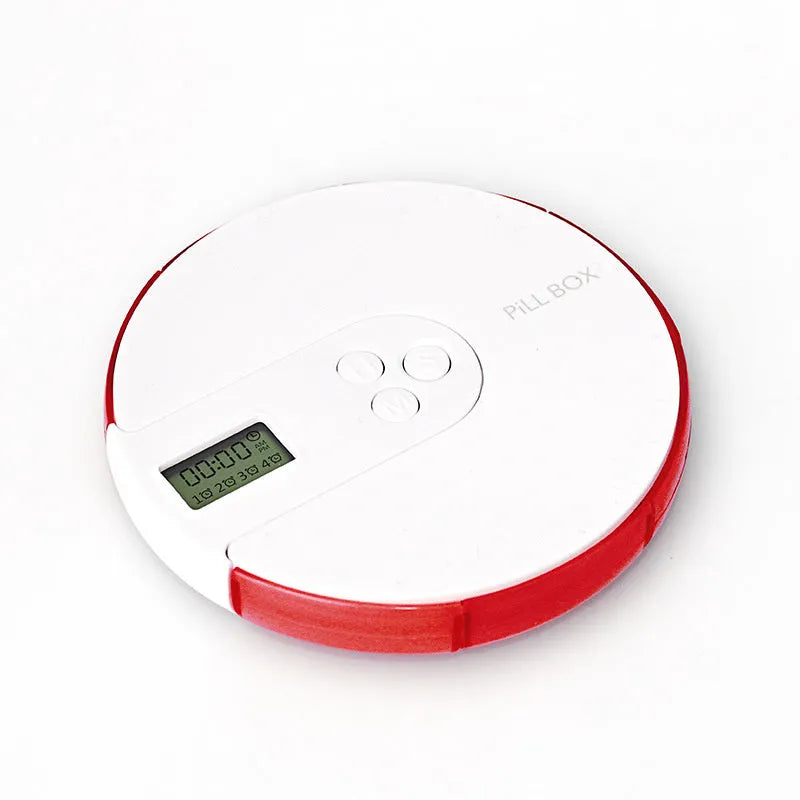 7-compartment electronic pill dispenser with alarm clock timer in multiple colour options