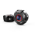 Black waterproof sports digital camera showing 290mm length with SD card slot and USB port