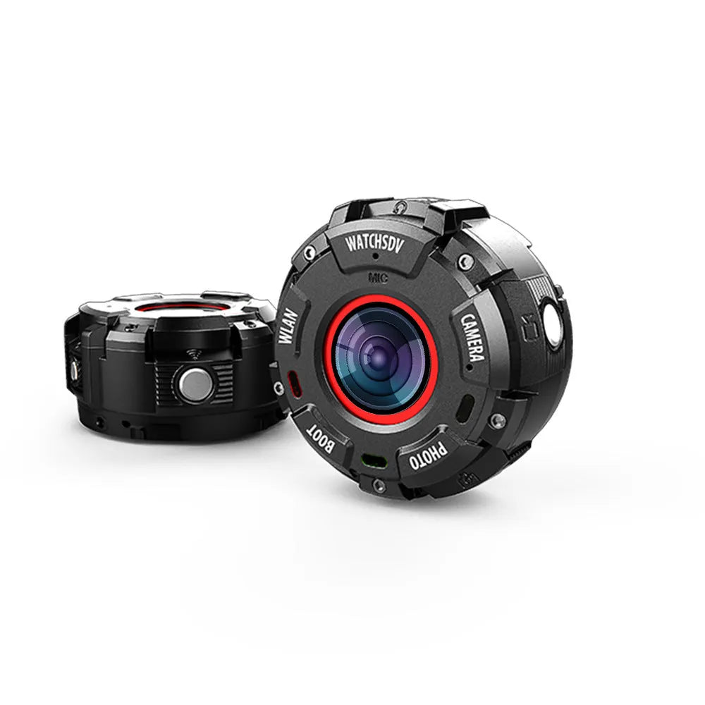 Black waterproof sports digital camera showing 290mm length with SD card slot and USB port