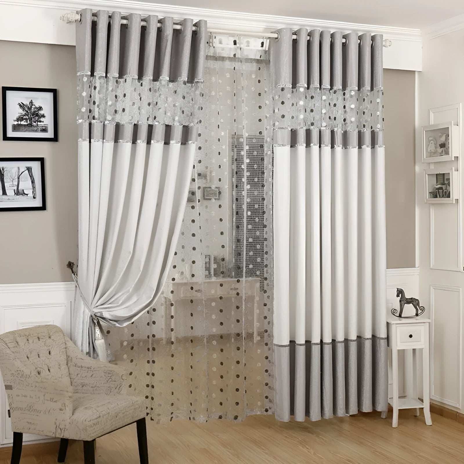 Single panel blackout curtain showing light blocking fabric with choice of hanging styles