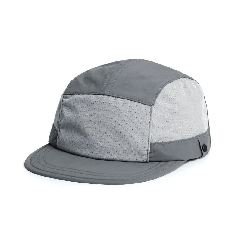 Breathable polyester dome cap in army green with quick-drying fabric and sun protection brim