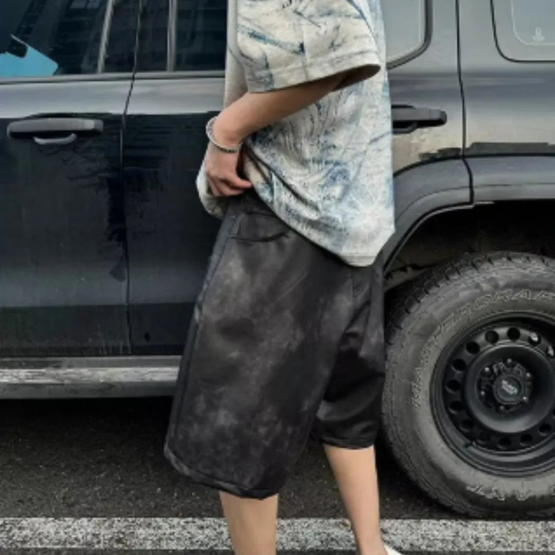 Korean version loose fit T-shirt in solid colour polyester fabric with round neck and short sleeves