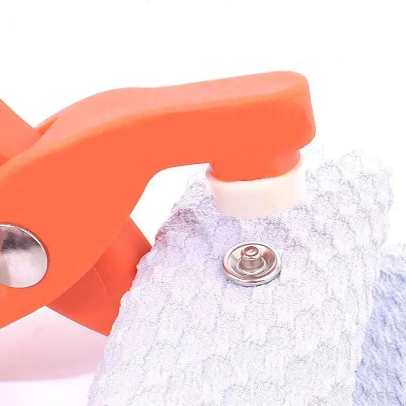 Stainless steel five claw no-sew button kit with pliers and 9.5mm clasps for baby clothes