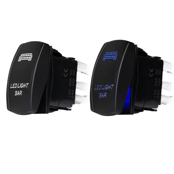 Black off road LED spotlight cable harness with switch for vehicle modification