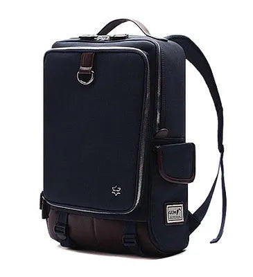 Modern men's Oxford cloth backpack in Army Green colour, showing its large main compartment.