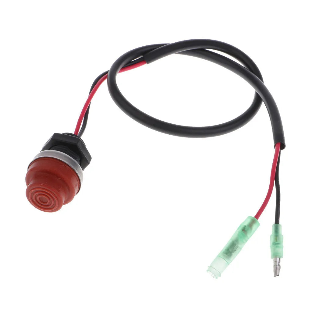 YAMAHA marine engine safety stop switch with attached 1-metre lanyard in plastic housing
