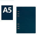 Simple business loose-leaf notebook with imitation leather cover in multiple colours and sizes