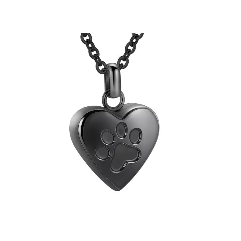 Titanium steel heart pendant necklace that opens, for ashes, in silver, black, gold, rose gold, and colourful finishes.
