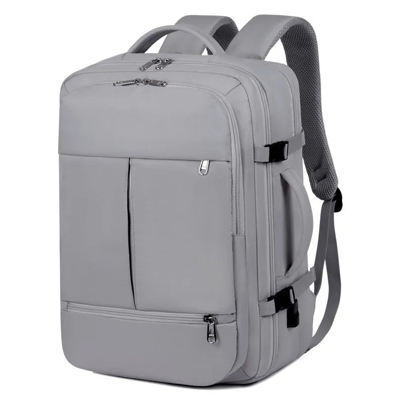 Large waterproof oxford cloth backpack for business travel with a 15.6 inch laptop compartment and multiple pockets.