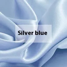 Silk double-sided duvet cover in solid colours Lotus Pink, pea green, bright brown, mysterious purple, white, and silver blue.