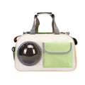Outdoor portable cat backpack pet space capsule in nylon with crossbody strap and transparent dome