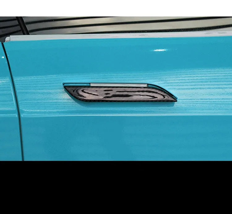 Four carbon fibre door handle protection stickers for Tesla Model S with anti-scratch surface