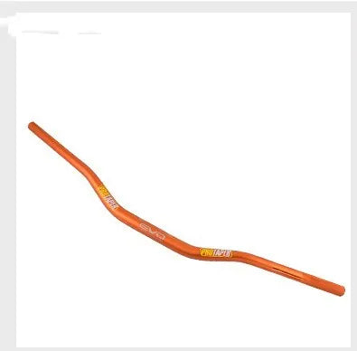 Orange aluminium scrambling motorcycle handlebar showing 28mm diameter and 80cm width dimensions