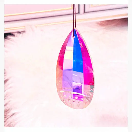 Rainbow electroplated crystal Christmas tree pendant light catcher decoration
