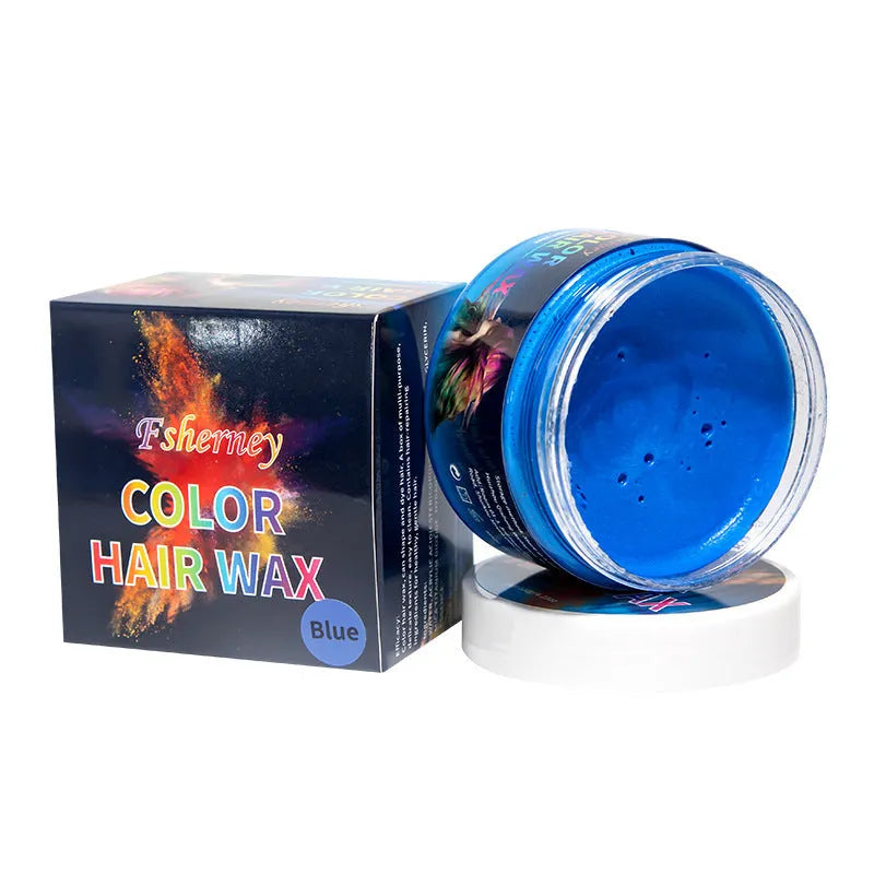 120g tub of hair styling clay shown in one of its nine colour options: Blue, Green, Orange, Purple, Red, Rose, White, Yellow, or Granny Grey.