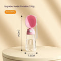 3086 model portable dog water bottle and feeder bowl in yellow, pink, or brown colour.