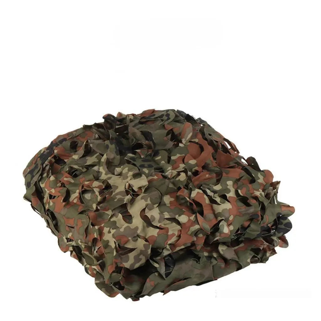 Multi-pattern camouflage cover net for outdoor concealment with UV and infrared protection