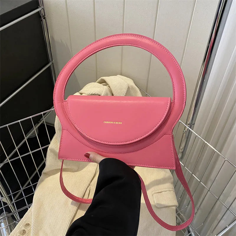 Women's PU leather messenger bag with phone compartment in black colour
