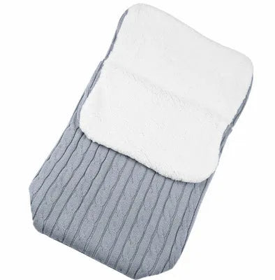 Baby stroller sleeping bag with envelope design in multiple colours showing lamb cashmere lining