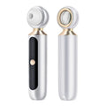 Portable visual blackhead meter with convex lens, LED light, and three suction tips in white colour option