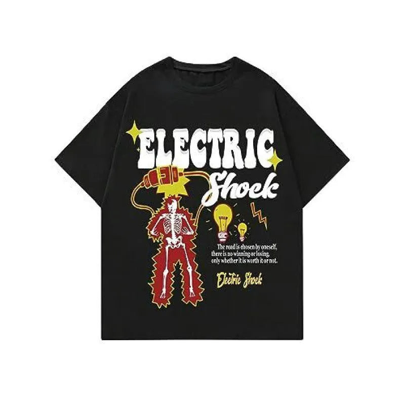 Man wearing a digitally printed short-sleeve street style sports t-shirt