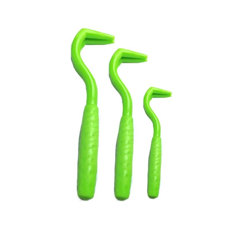 Set of three pet tick removal hooks in various colours for dogs