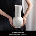 Striped ceramic ball vase in American country style for table decoration