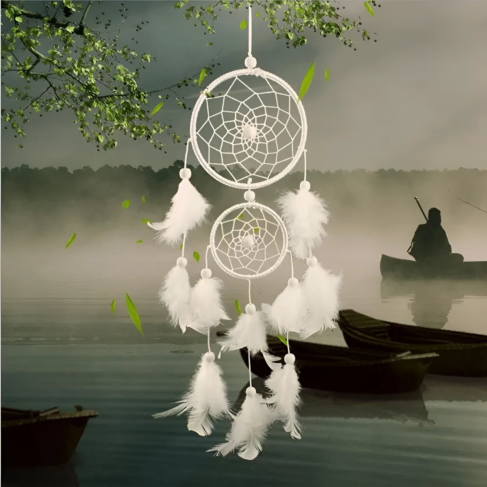 White artificial feather decoration 11cm for wedding and business gift use