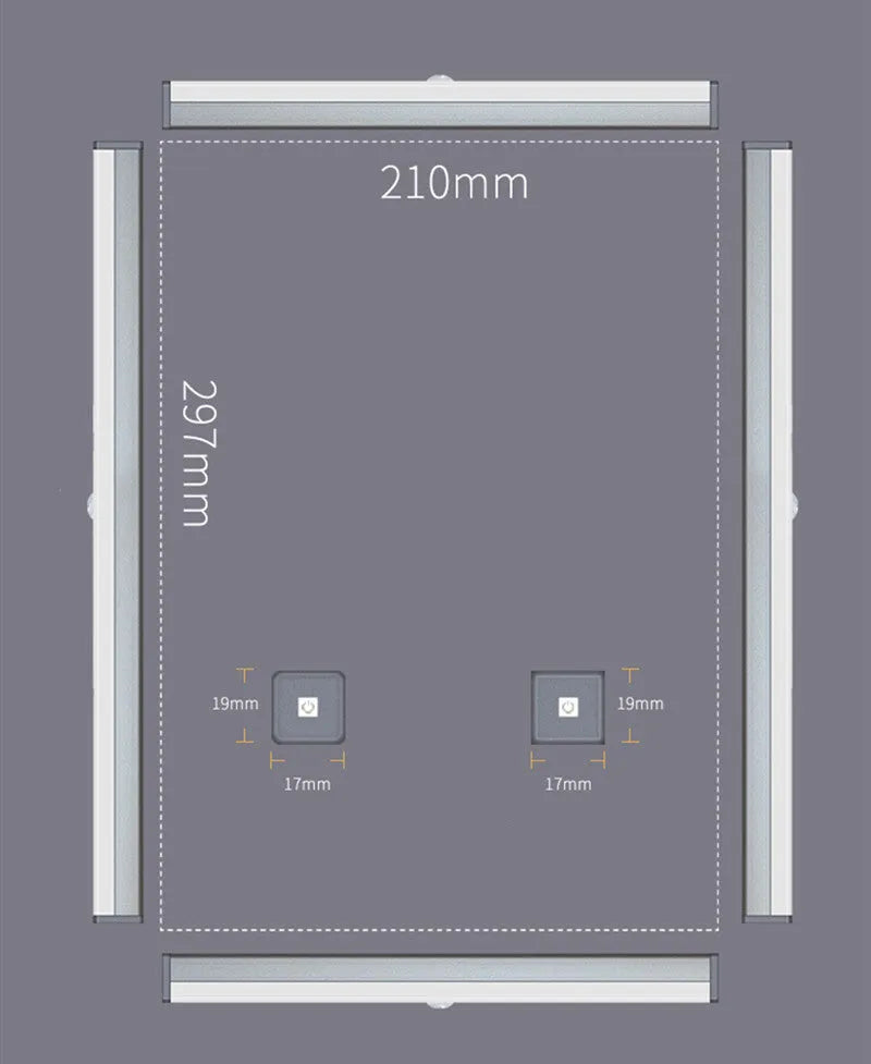 Aluminium USB rechargeable LED light with magnetic back for wardrobes in white or warm white.