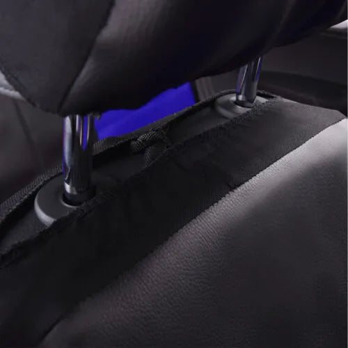 Artificial leather car seat covers in multiple colours for 5-seater vehicles with headrest protection