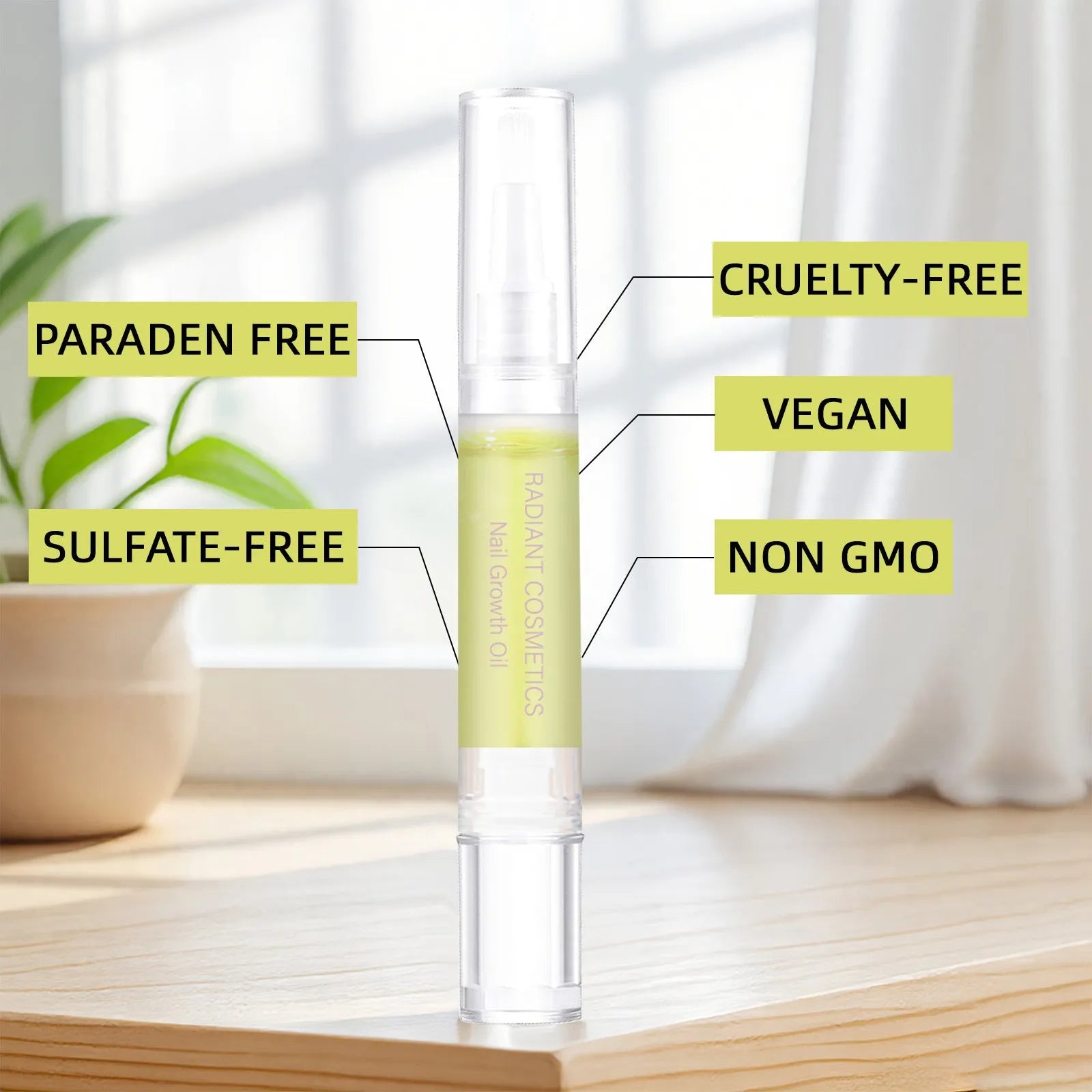 3ml bottle of nail growth treatment oil for cuticle care and moisturising