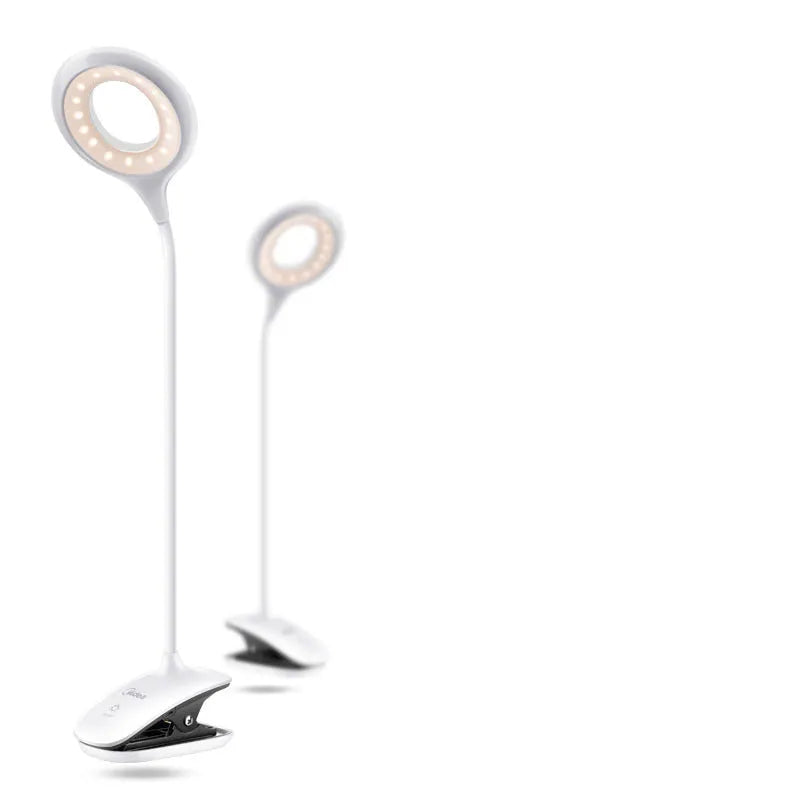 Rechargeable table lamp in green, pink, or white colours with touch switch and USB charging port